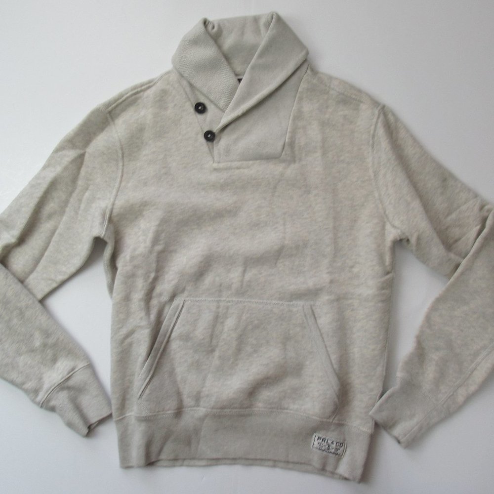 Ralph Lauren Long Sleeve Shawl Collar Fleece Pullover Sweater Small